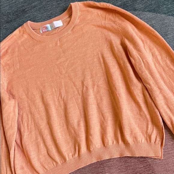 FP Beach Free People Peach Cropped Sweater - Picture 6 of 11